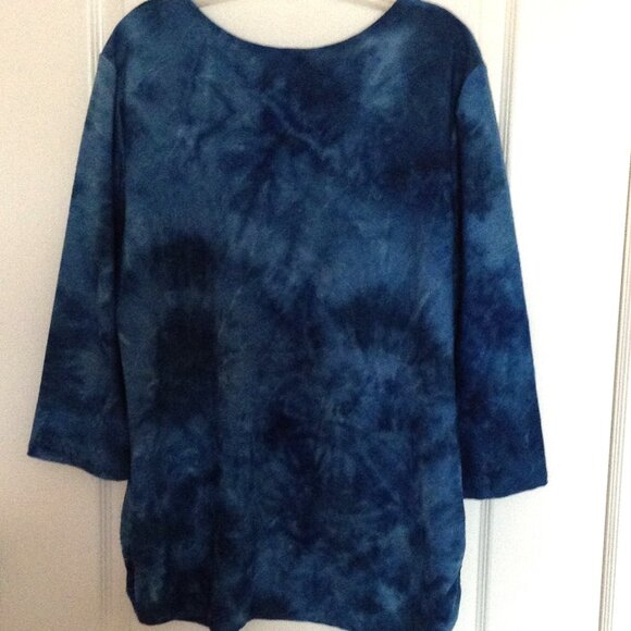 Initiatives Women's 3/4 Sleeves Top T-Shirt Tunic Blue Fairy Stretchy Size XL - Picture 5 of 7